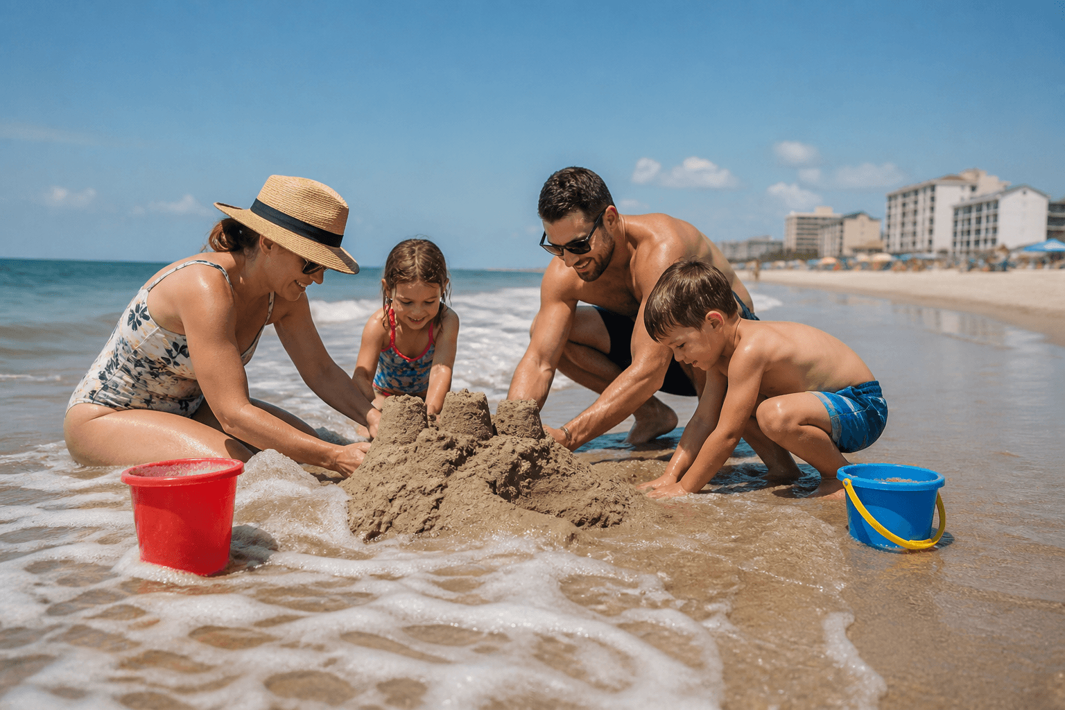 Ocean City family sandcastle tide plan: build when the beach helps you — Beach Blog photo, Ocean City, Maryland