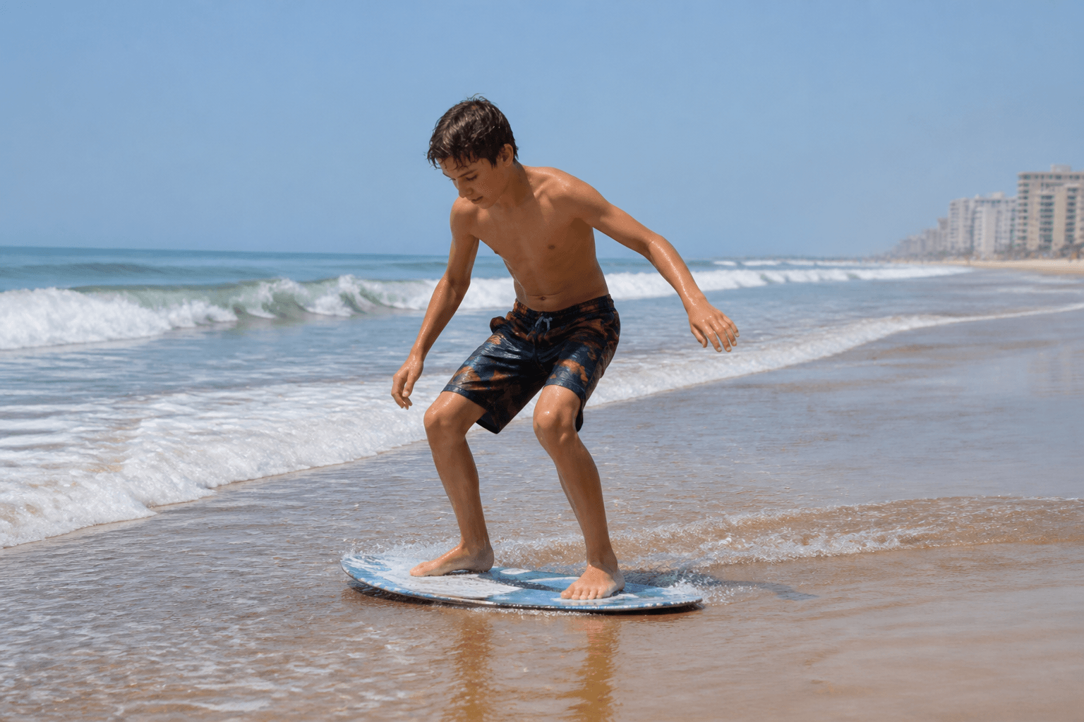 Ocean City first-time skimboard warmup: start with wet sand, not hero moves — Beach Blog photo, Ocean City, Maryland