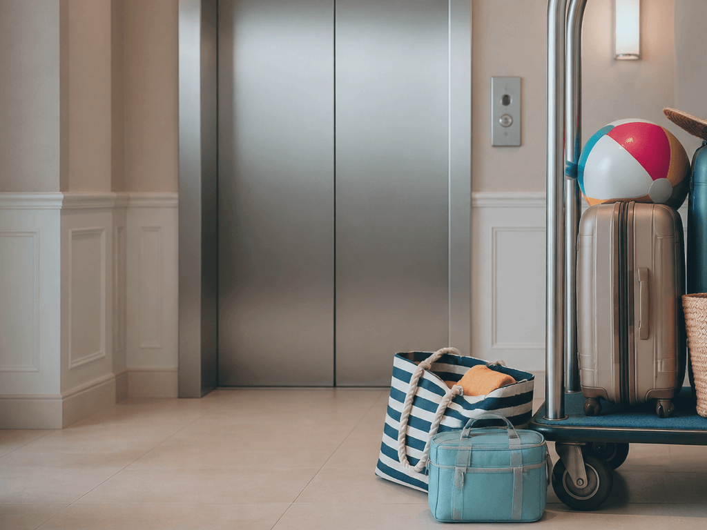 Ocean City hotel elevator bag plan: make one trip count — supporting Beach Blog photo, Ocean City, Maryland