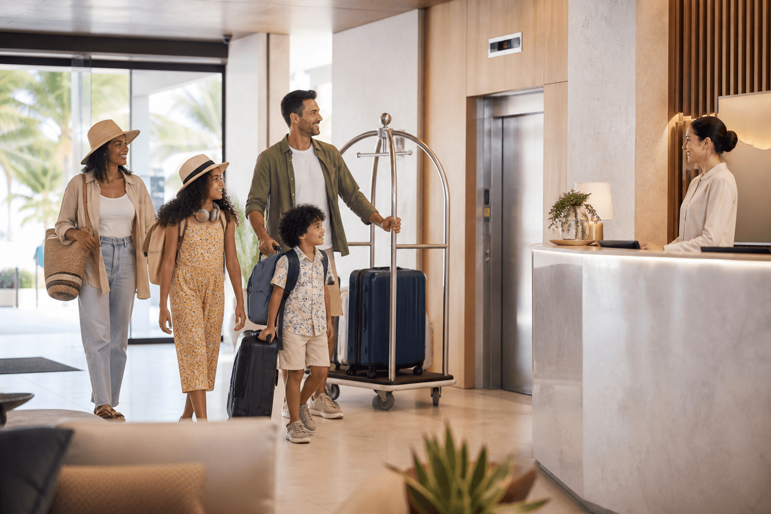 Ocean City hotel elevator rush at check-in: avoid the luggage bottleneck — Beach Blog photo, Ocean City, Maryland