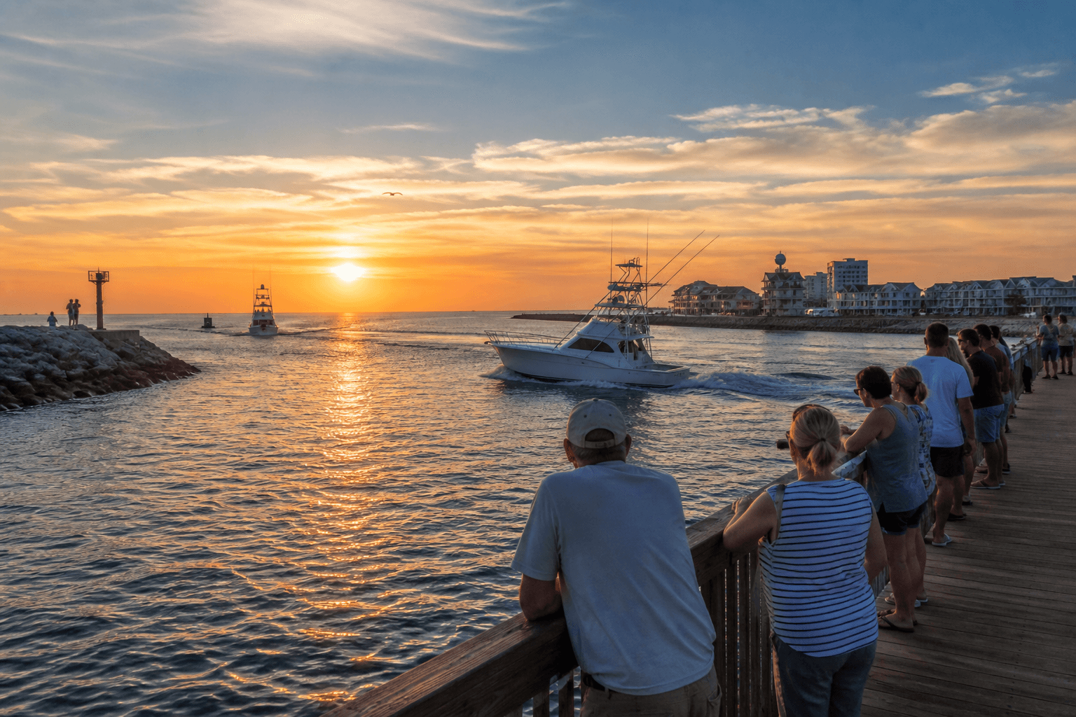 Ocean City Inlet sunset watch — Beach Blog photo, Ocean City, Maryland