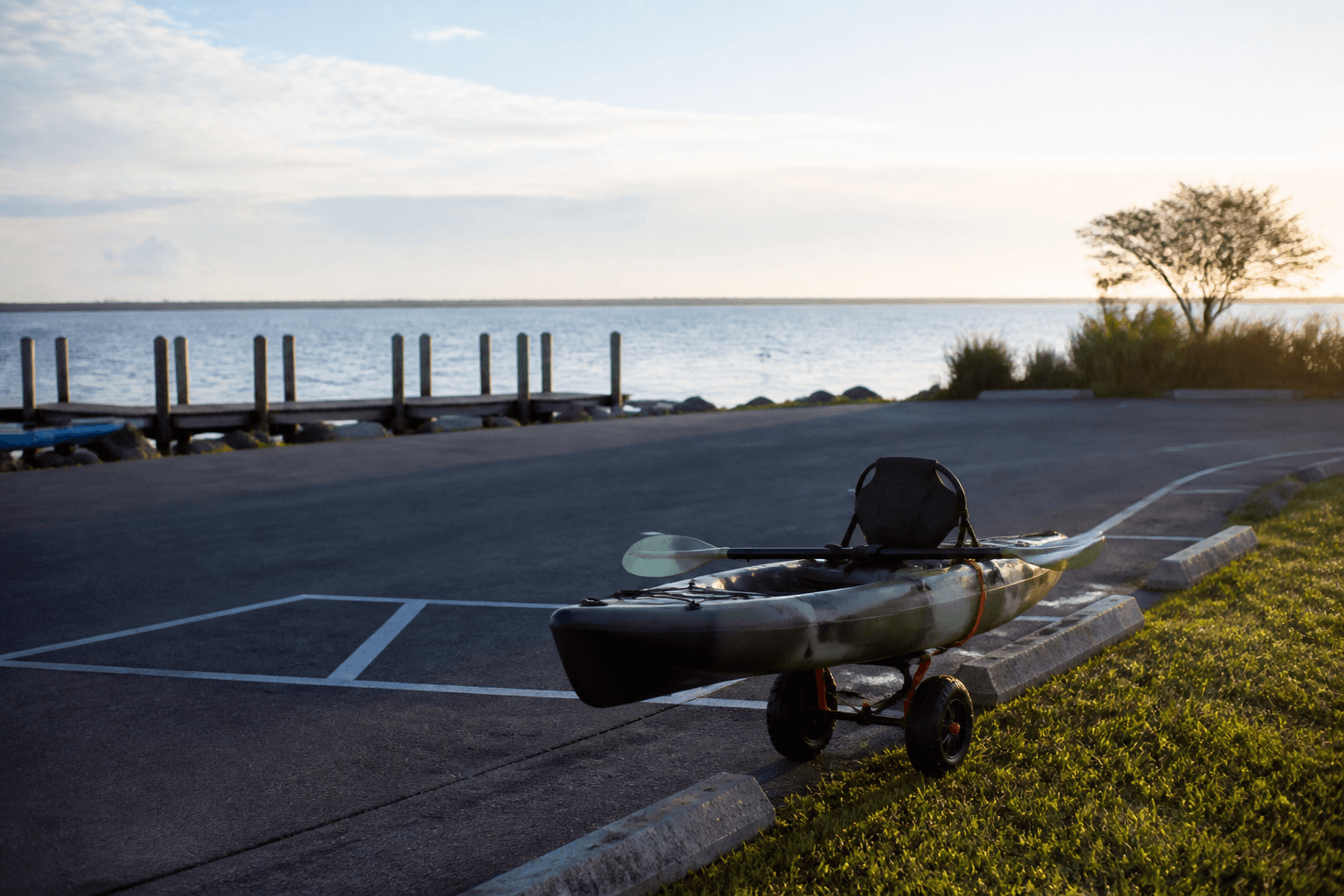 Ocean City kayak launch parking check: know where the car ends — Beach Blog photo, Ocean City, Maryland