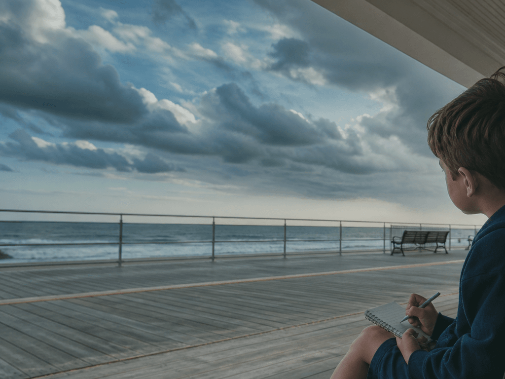 Ocean City kid weather journal: turn a cloudy beach day into noticing — supporting Beach Blog photo, Ocean City, Maryland