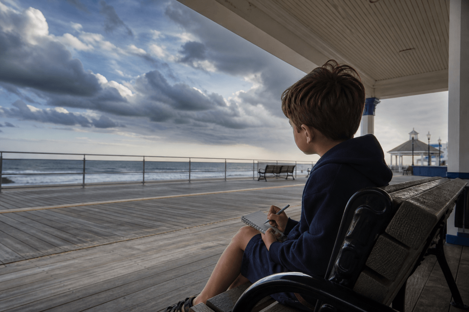 Ocean City kid weather journal: turn a cloudy beach day into noticing — Beach Blog photo, Ocean City, Maryland