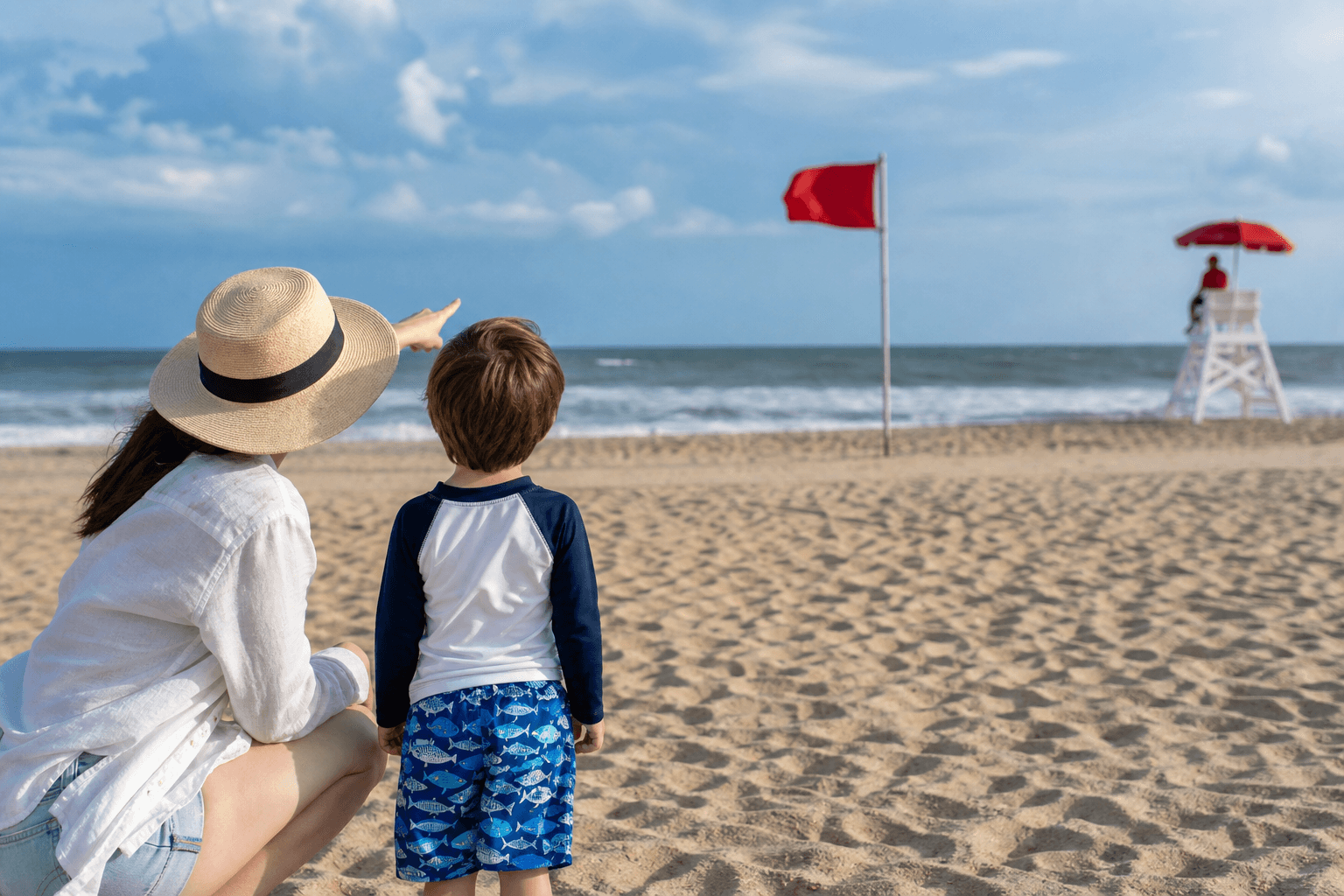 Ocean City beach flag color game: teach the safety habit without panic — Beach Blog photo, Ocean City, Maryland