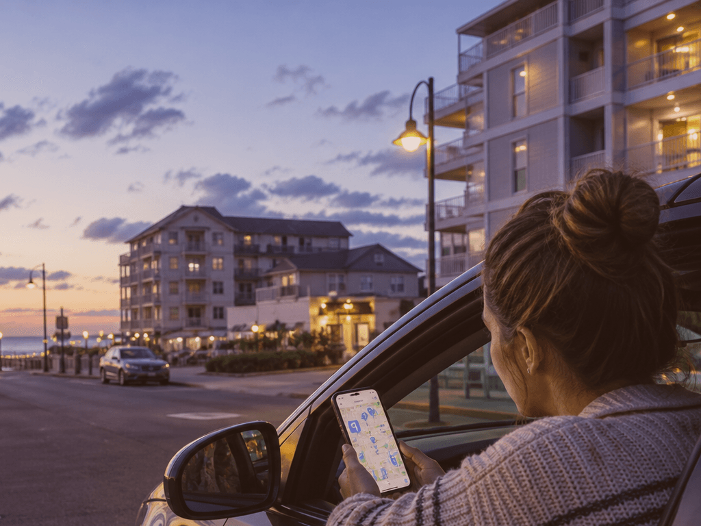 Ocean City late-arrival parking map: save the pin before the drive gets long — supporting Beach Blog photo, Ocean City, Maryland