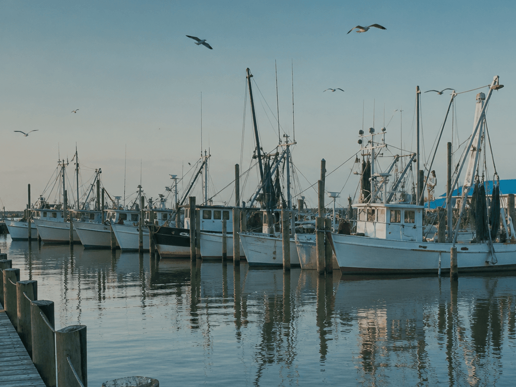 Ocean City marina morning lookout: boats, birds, and a calm first hour — supporting Beach Blog photo, Ocean City, Maryland