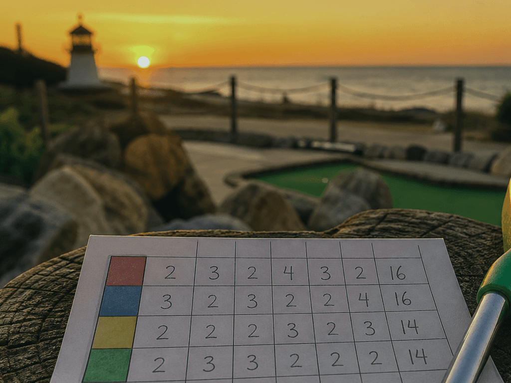 Ocean City mini golf scorecard rules — supporting Beach Blog photo, Ocean City, Maryland