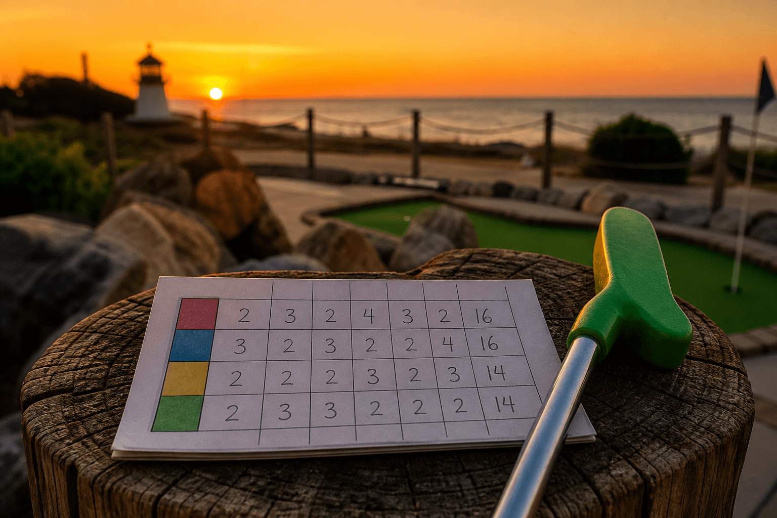 Ocean City mini golf scorecard rules — Beach Blog photo, Ocean City, Maryland