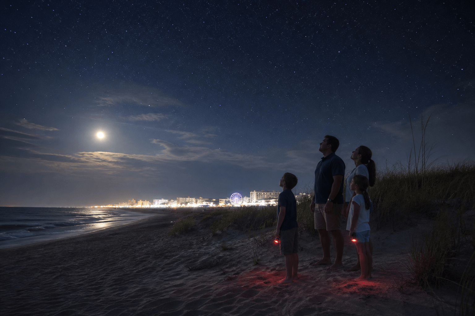 Ocean City night-sky beach etiquette: keep the dark part of the beach dark — Beach Blog photo, Ocean City, Maryland