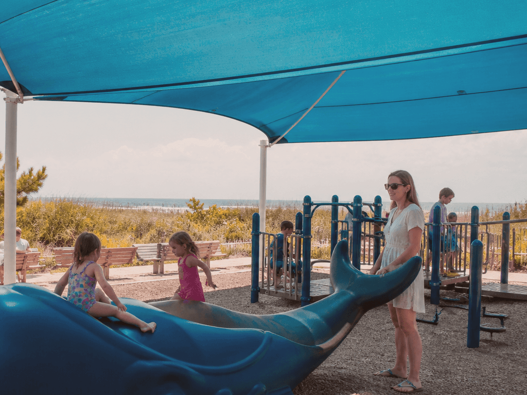 ocean city playground shade loop — supporting Beach Blog photo, Ocean City, Maryland