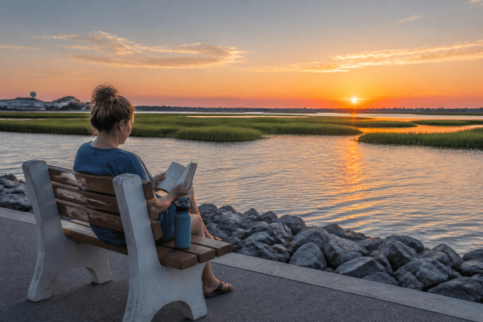 Ocean City quiet bayside book break: give the day one quiet chapter — Beach Blog photo, Ocean City, Maryland