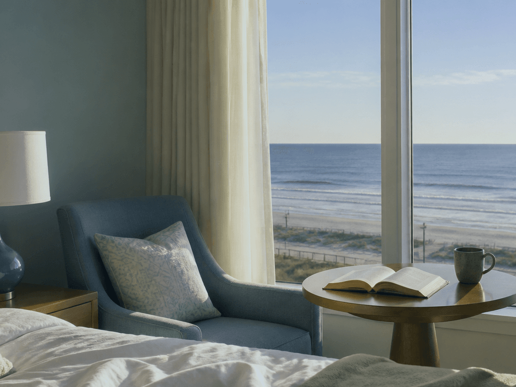 Ocean City quiet hotel morning: an over-40 reset before the crowd — supporting Beach Blog photo, Ocean City, Maryland