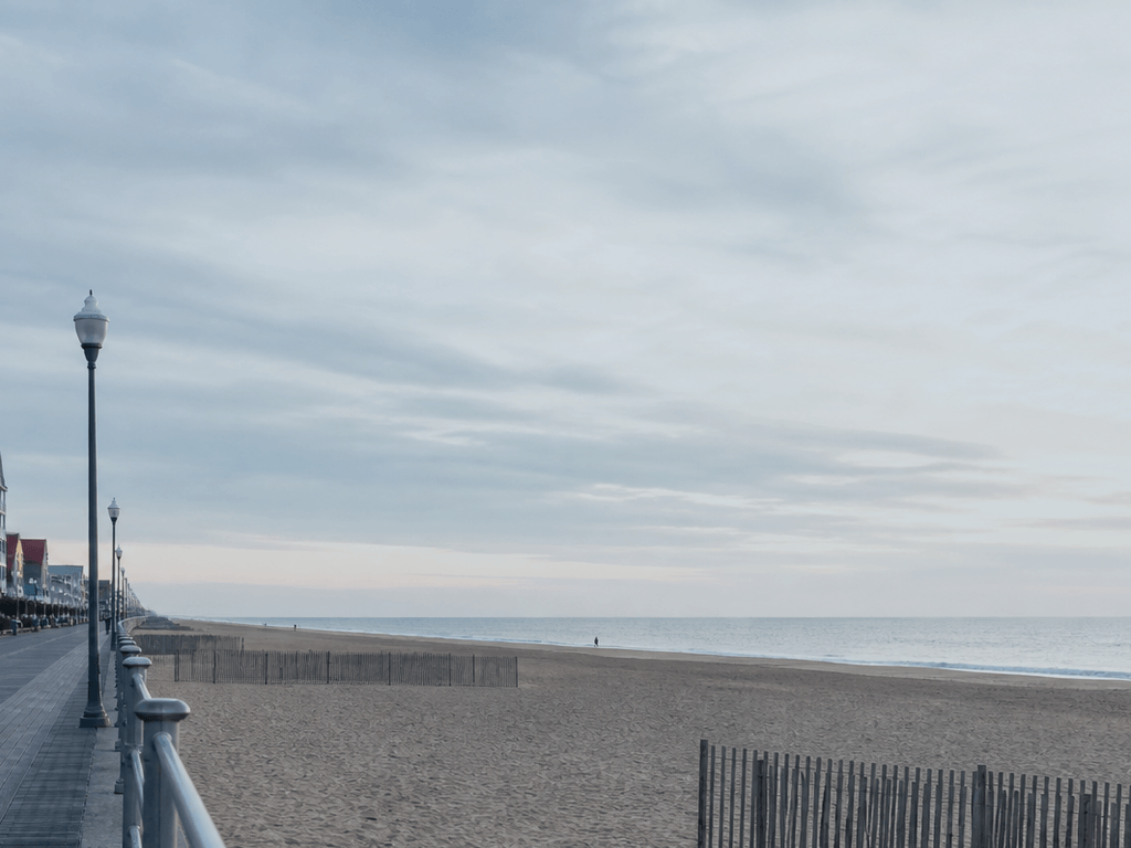 Ocean City quiet offseason morning: enjoy the empty space — supporting Beach Blog photo, Ocean City, Maryland