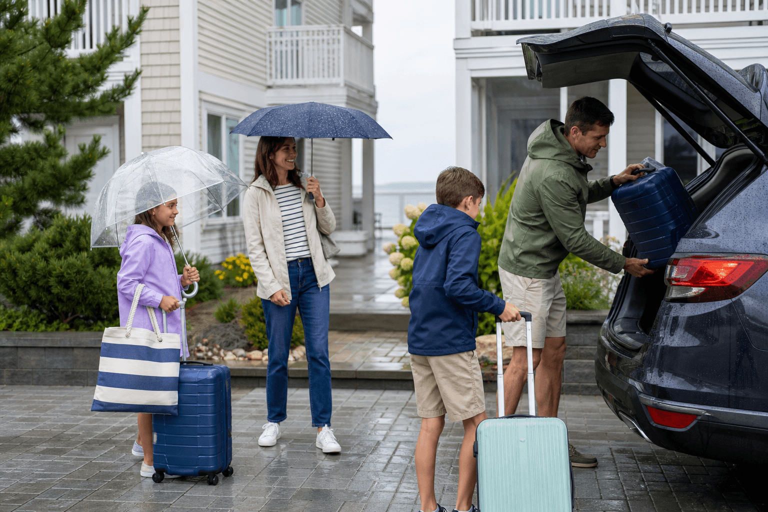 Ocean City rainy checkout luggage plan: keep the dry bag dry — Beach Blog photo, Ocean City, Maryland