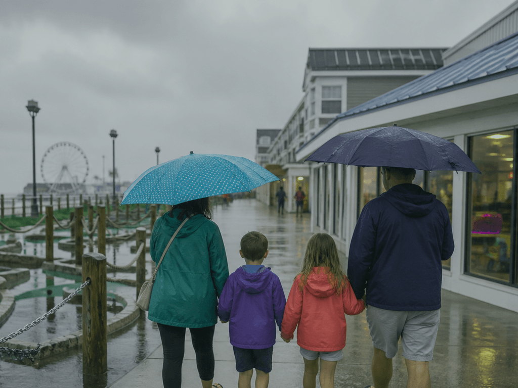 Ocean City rainy-day mini-golf backup: do not wait out a storm at Hole 7 — supporting Beach Blog photo, Ocean City, Maryland