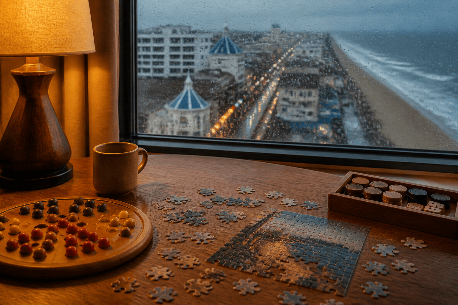 Ocean City rainy-day puzzle pack: make the table the backup plan — Beach Blog photo, Ocean City, Maryland