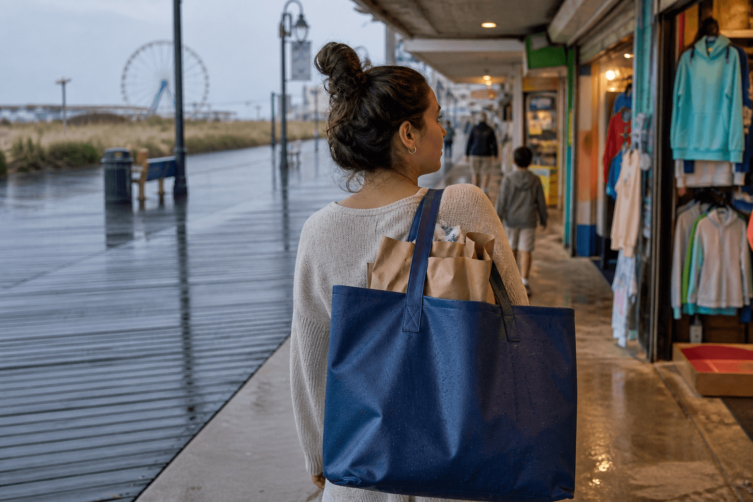 Ocean City shopping rain bag plan: dry receipts, dry phones, dry tempers — Beach Blog photo, Ocean City, Maryland
