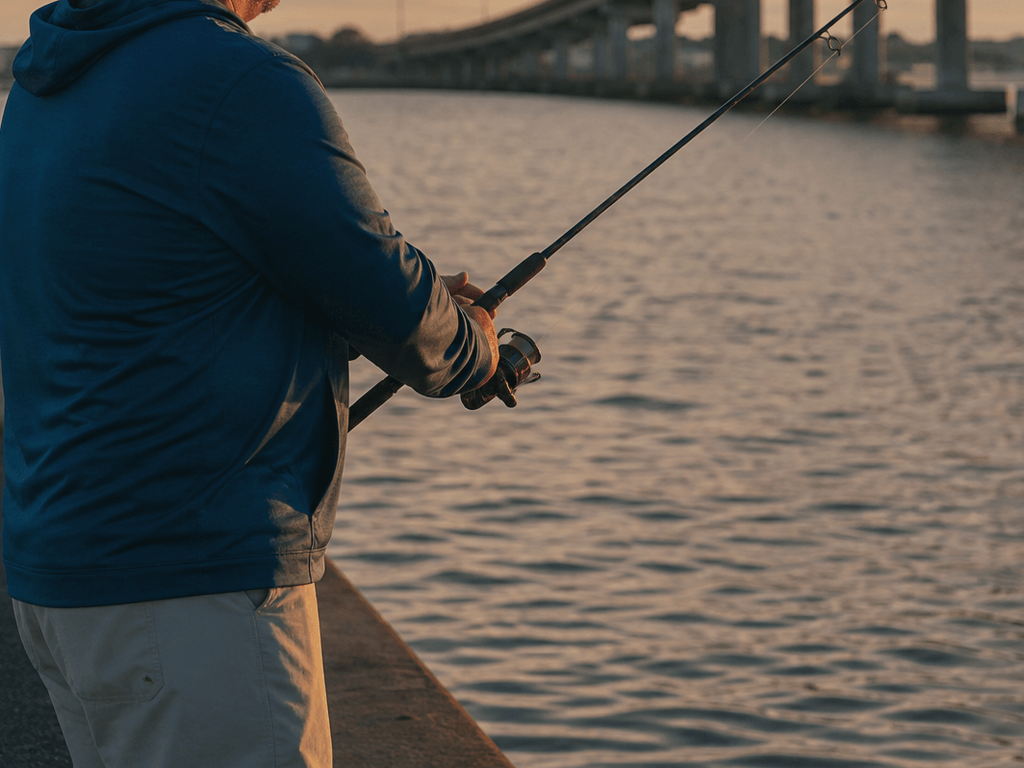 Shore flounder in Ocean City: Route 50, Stinky Beach, bulkheads, and the quieter 41st Street pier — supporting Beach Blog photo, Ocean City, Maryland