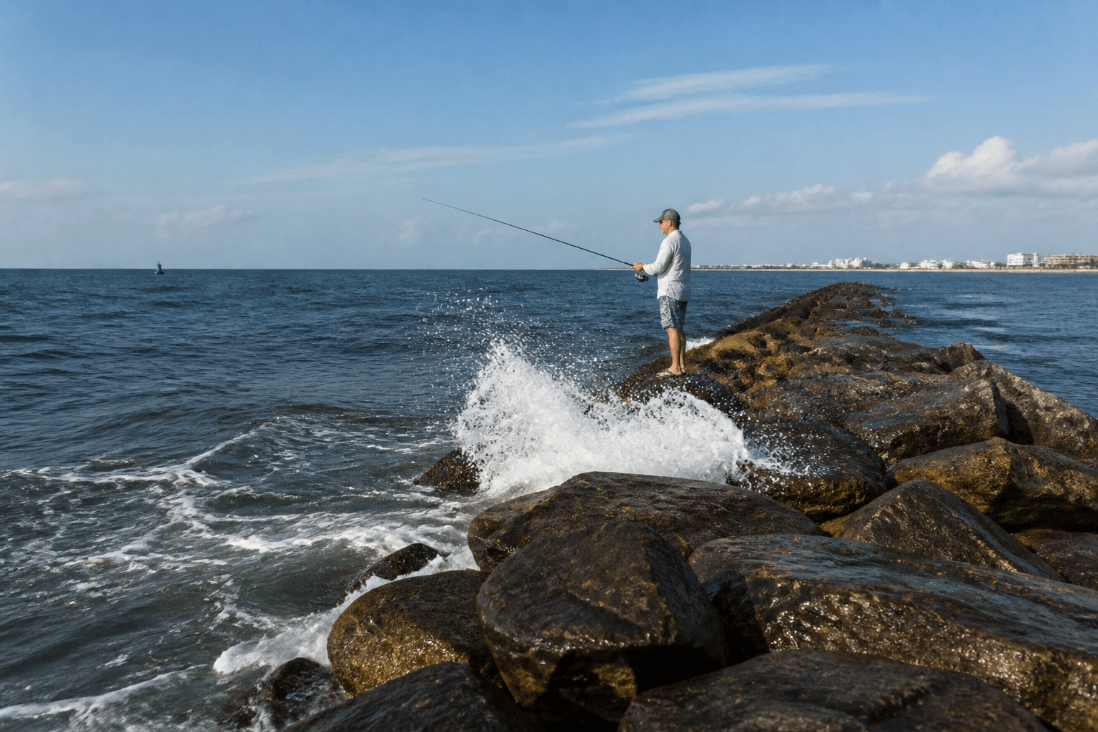 South Jetty triggerfish day in Ocean City: small bait, hard fight, serious footing — Beach Blog photo, Ocean City, Maryland
