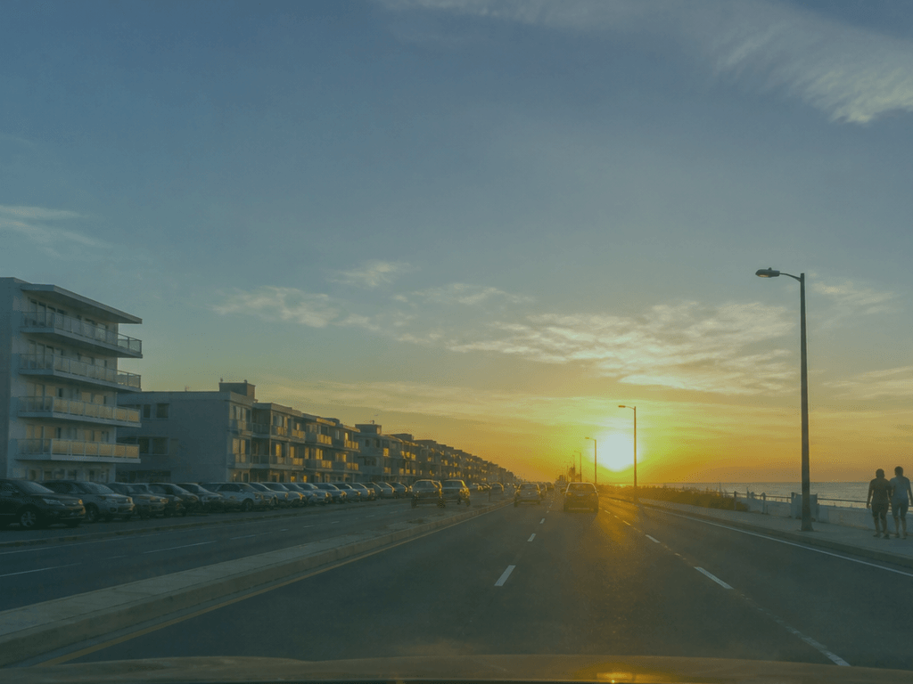 Ocean City sunset car ride plan when walking is too much — supporting Beach Blog photo, Ocean City, Maryland