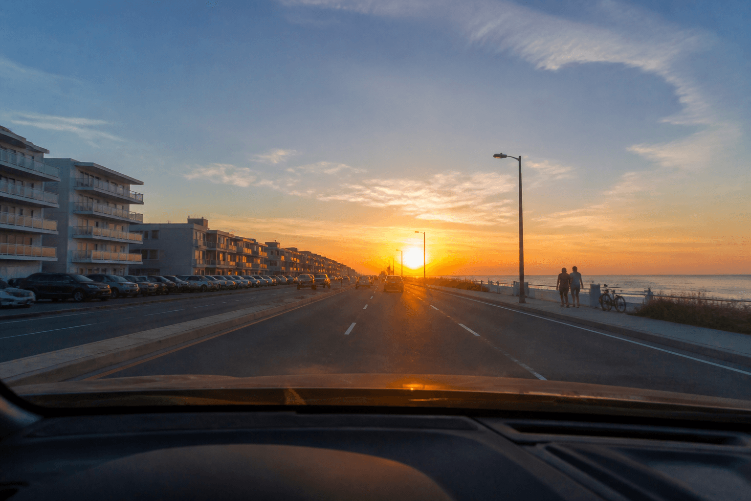 Ocean City sunset car ride plan when walking is too much — Beach Blog photo, Ocean City, Maryland