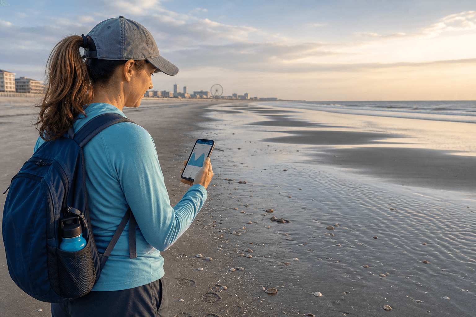 Ocean City tide-chart beach walk plan: let the shoreline set the route — Beach Blog photo, Ocean City, Maryland