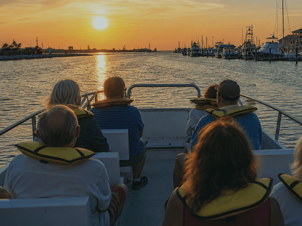 ocean city water taxi evening — supporting Beach Blog photo, Ocean City, Maryland