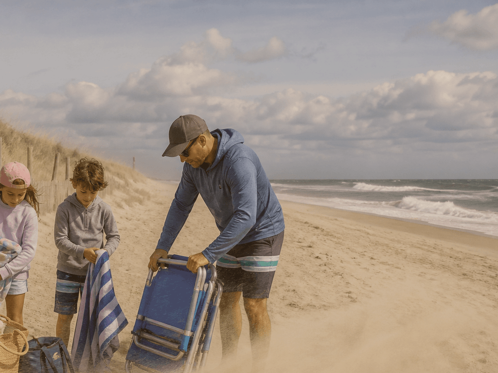 Ocean City windy beach day turnaround: know when the sand has won — supporting Beach Blog photo, Ocean City, Maryland