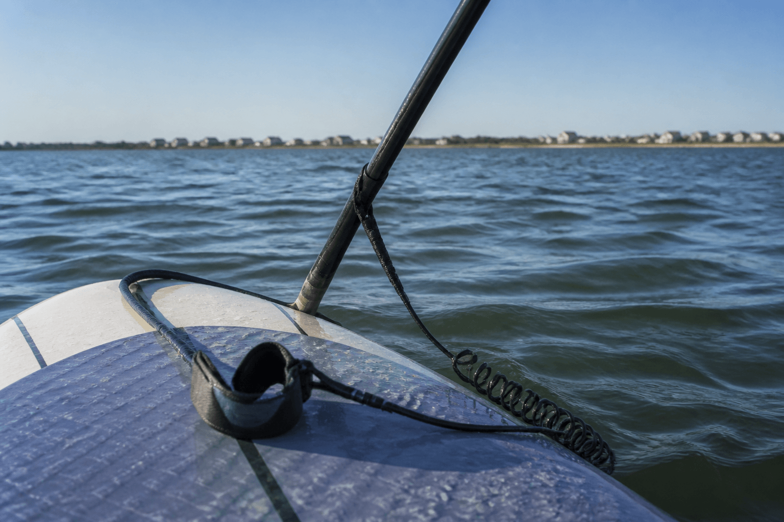Paddle leash for SUP days: cheap insurance for wandering gear — Beach Blog photo, Ocean City, Maryland