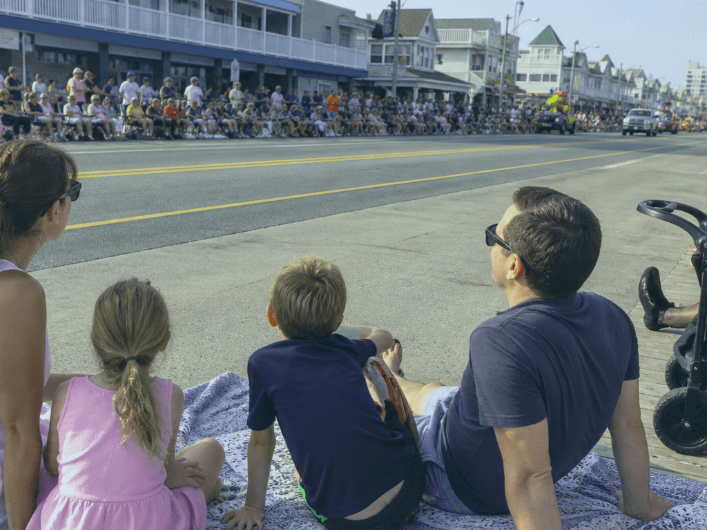 Parade blanket early claim: a spot worth keeping without camping all day — supporting Beach Blog photo, Ocean City, Maryland