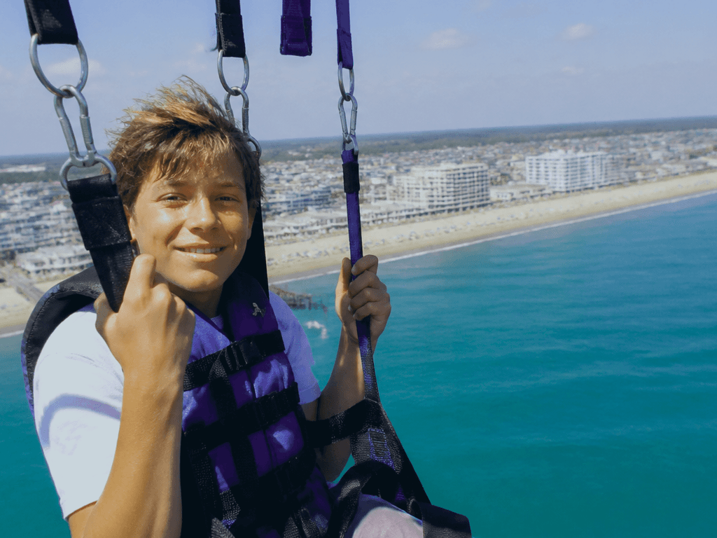 Parasailing: worth it or skip? A teen rating from the harness — supporting Beach Blog photo, Ocean City, Maryland