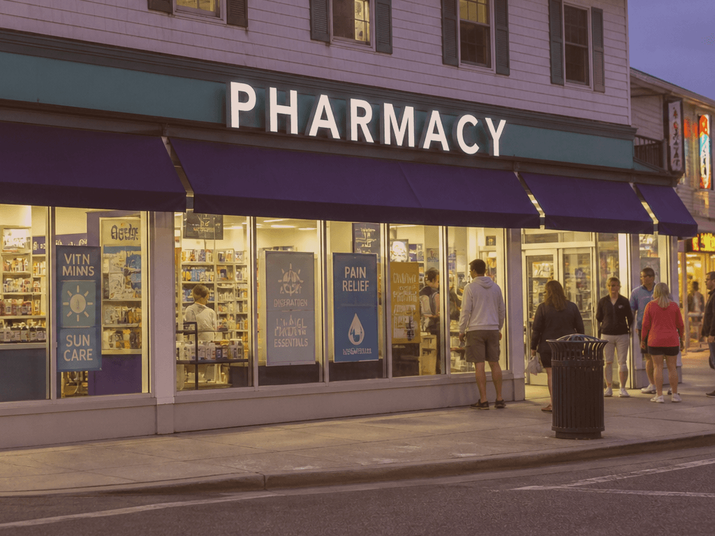 Pharmacy open late Sunday: map it on arrival day — supporting Beach Blog photo, Ocean City, Maryland