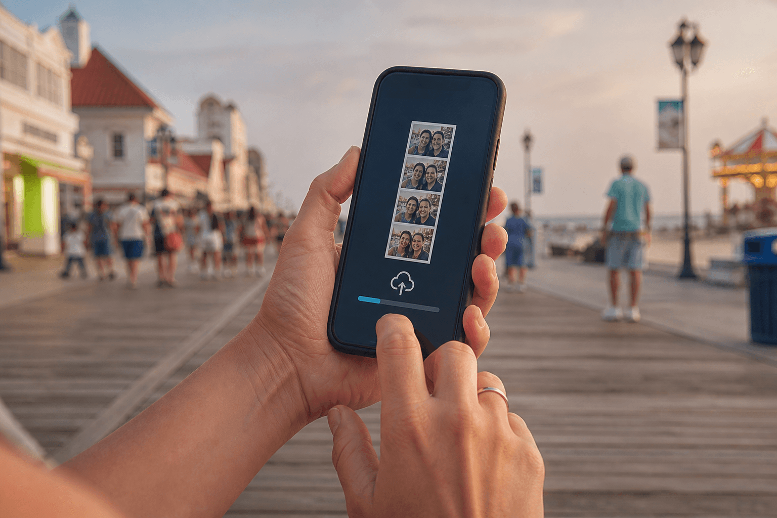 Photo booth strips: cloud backup before they bend — Beach Blog photo, Ocean City, Maryland