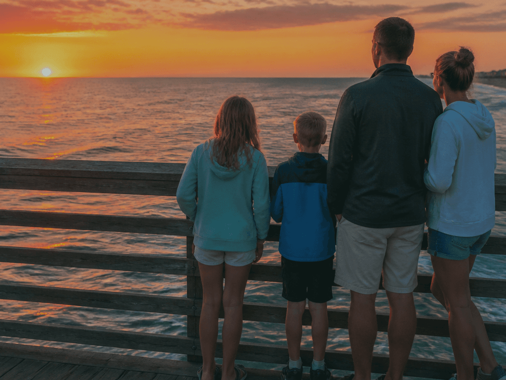 Pier sunset timer for families: arrive early, leave before the meltdown dark — supporting Beach Blog photo, Ocean City, Maryland