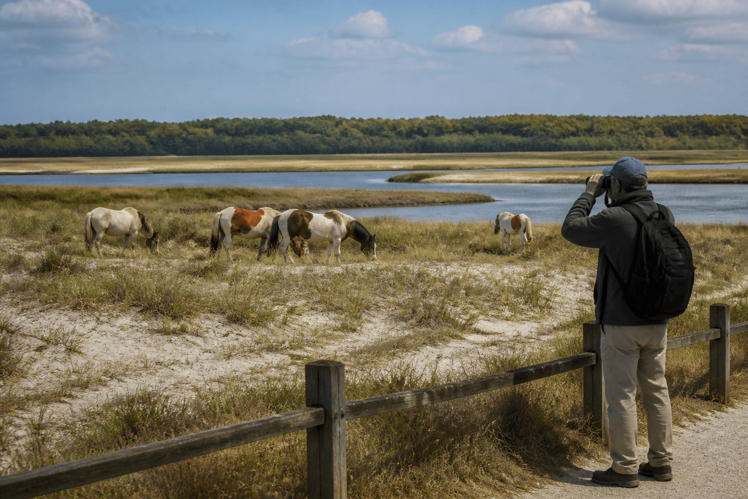 Pony ethics on Assateague: wonder with distance, not a selfie chase — Beach Blog photo, Ocean City, Maryland