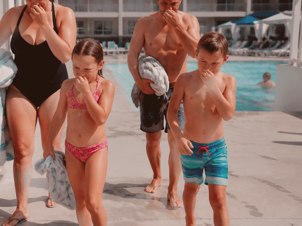Pool chemical smell: leave if eyes burn — supporting Beach Blog photo, Ocean City, Maryland