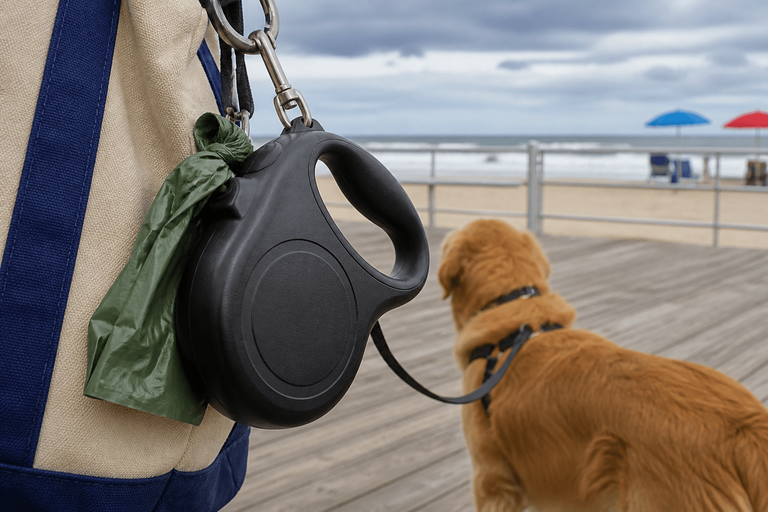 Poop bag dispenser refill before you leave the condo — Beach Blog photo, Ocean City, Maryland