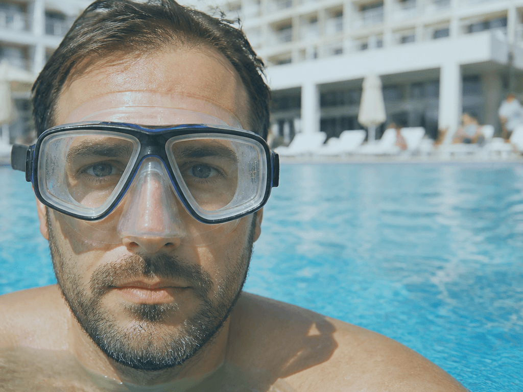 Prescription swim mask: see the pool without drama — supporting Beach Blog photo, Ocean City, Maryland