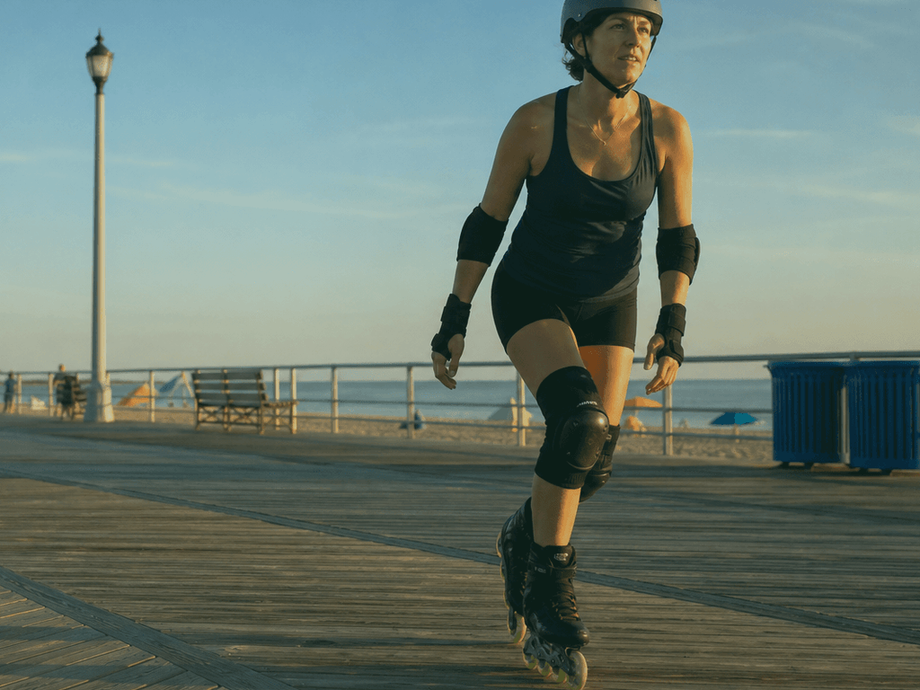 Promenade roller-skate hour: early wheels, soft stops, shared space — supporting Beach Blog photo, Ocean City, Maryland