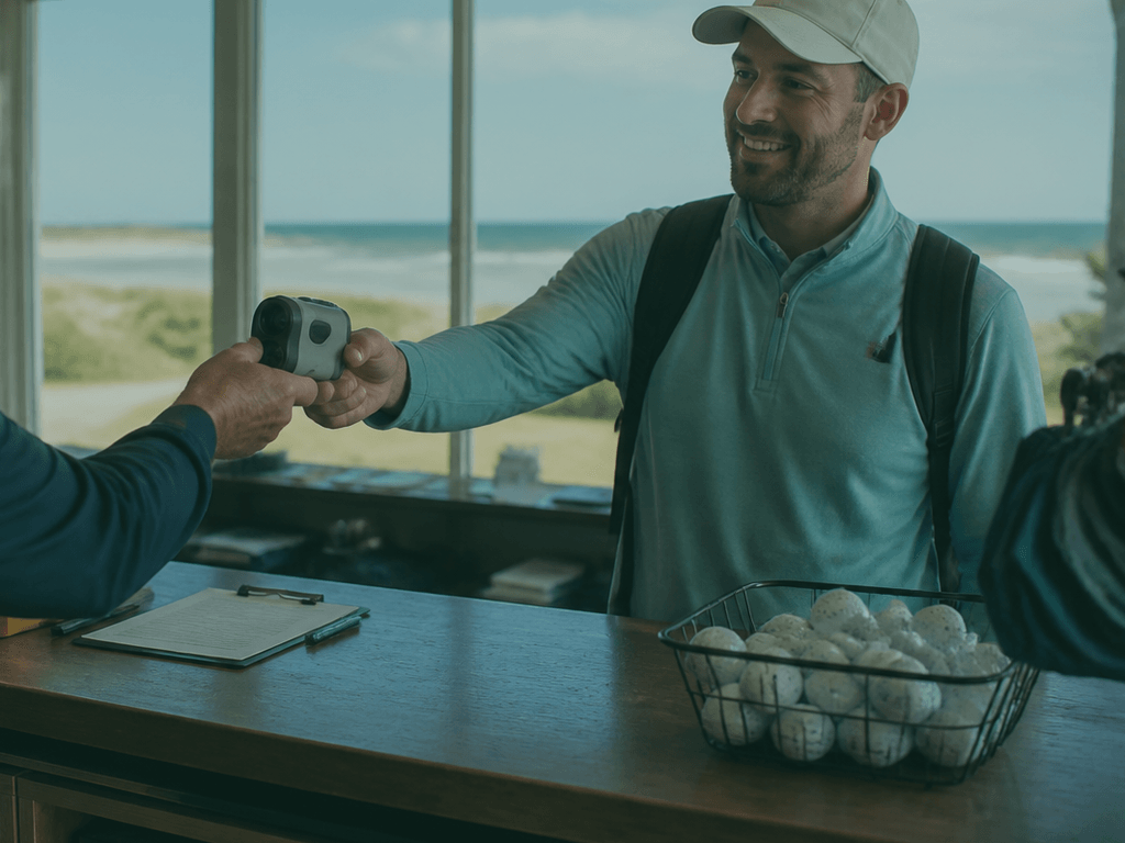Range finder borrow at the pro shop: ask once — supporting Beach Blog photo, Ocean City, Maryland