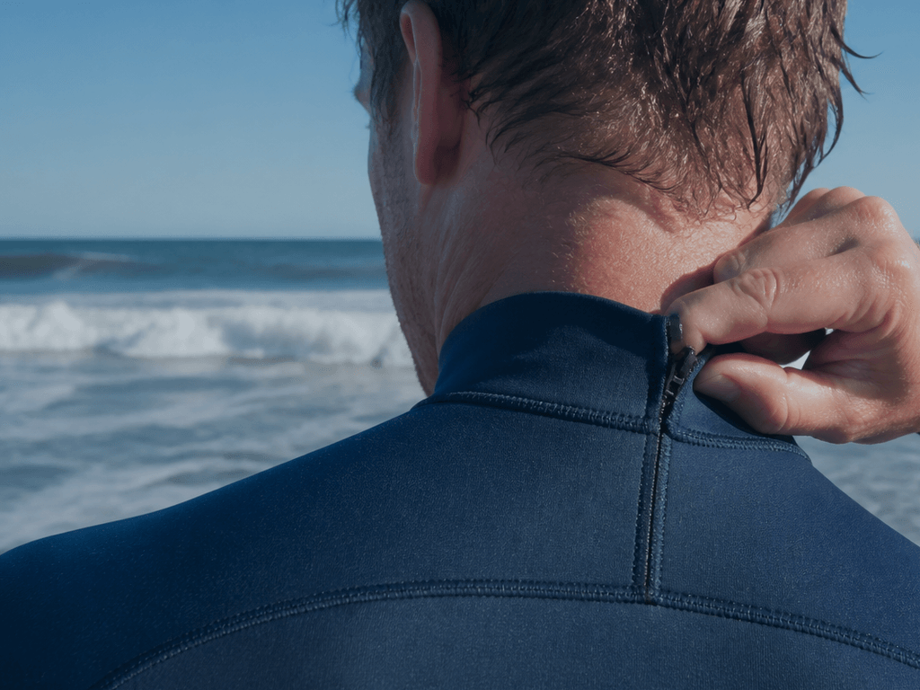 Rashguard zipper wax: stop the neck chew — supporting Beach Blog photo, Ocean City, Maryland