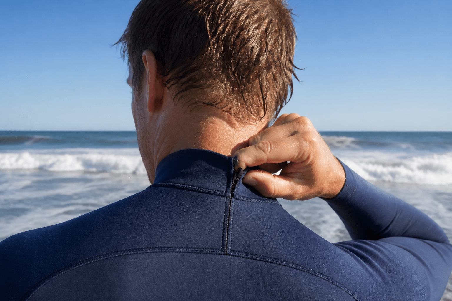Rashguard zipper wax: stop the neck chew — Beach Blog photo, Ocean City, Maryland