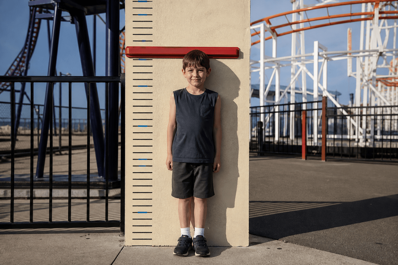 Ride height stick photo: settle arguments early — Beach Blog photo, Ocean City, Maryland
