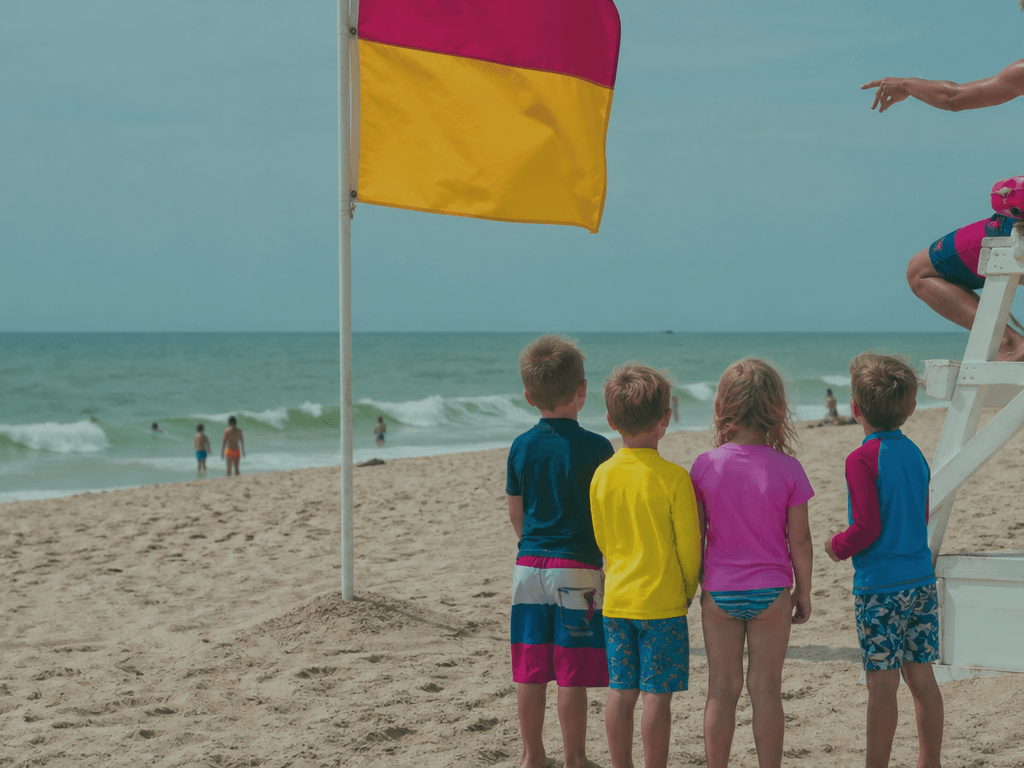 Rip current flags: teach kids before they ask for waves — supporting Beach Blog photo, Ocean City, Maryland