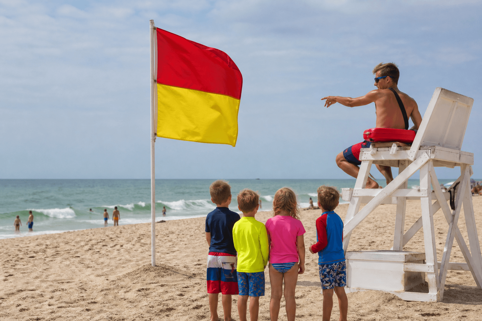 Rip current flags: teach kids before they ask for waves — Beach Blog photo, Ocean City, Maryland