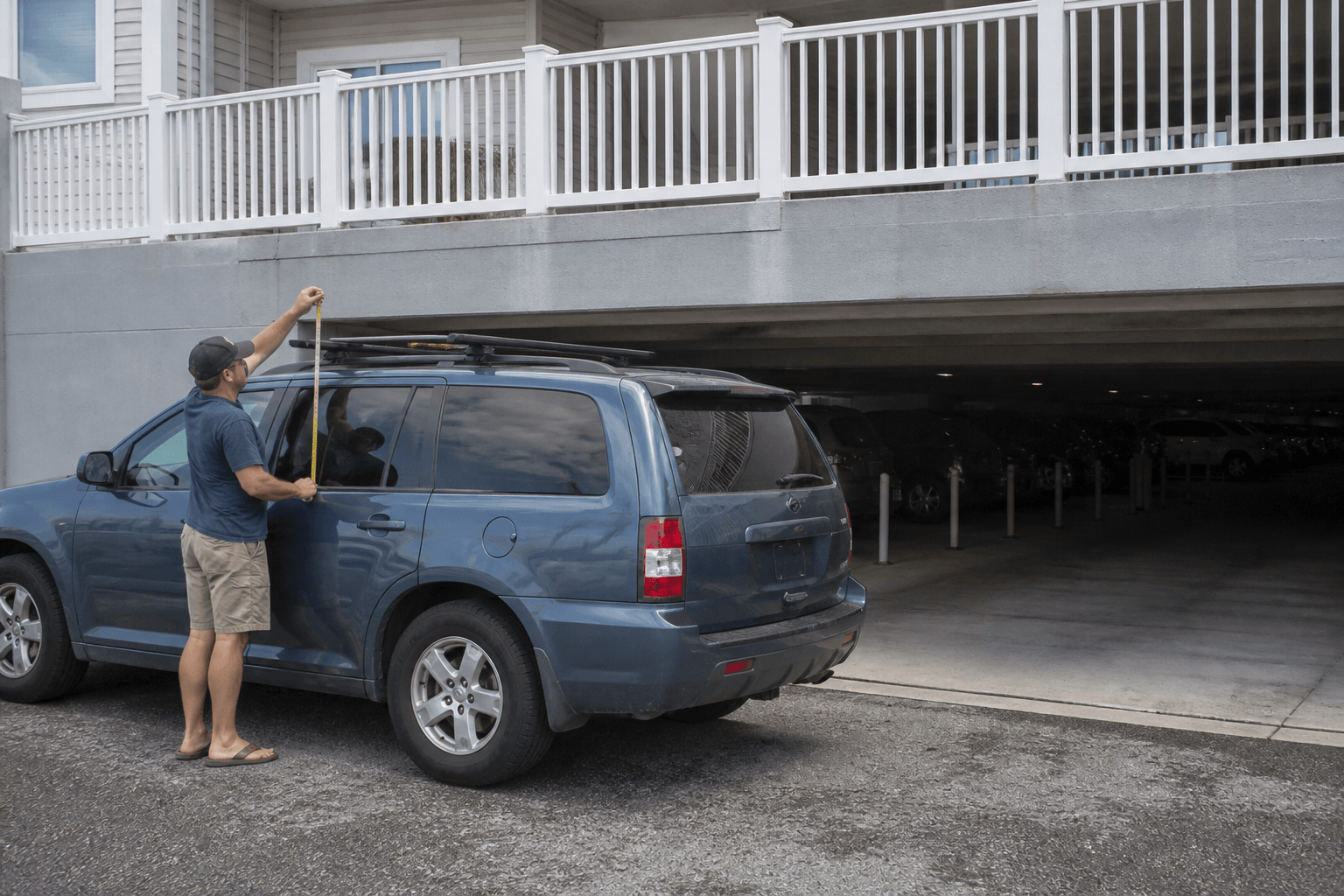 Roof rack pads in condo garages: height lies — Beach Blog photo, Ocean City, Maryland