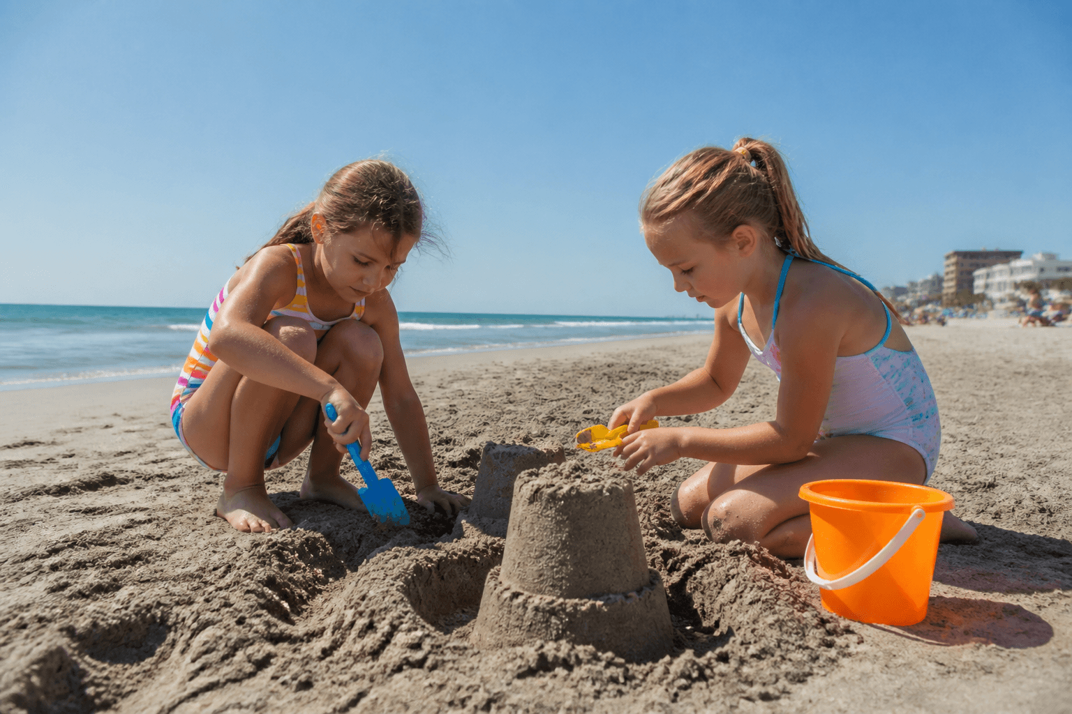 Sand toys and castle kit that earns the wagon: bring less, build more — Beach Blog photo, Ocean City, Maryland