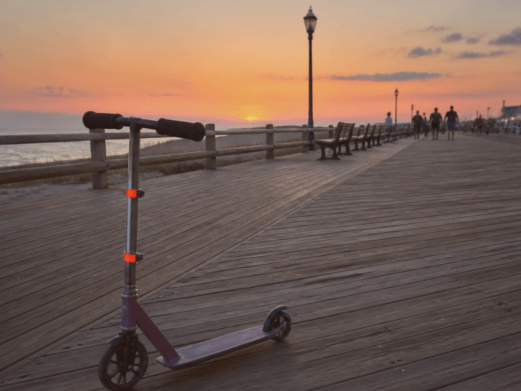 Scooter night reflector clips: kids need them — supporting Beach Blog photo, Ocean City, Maryland