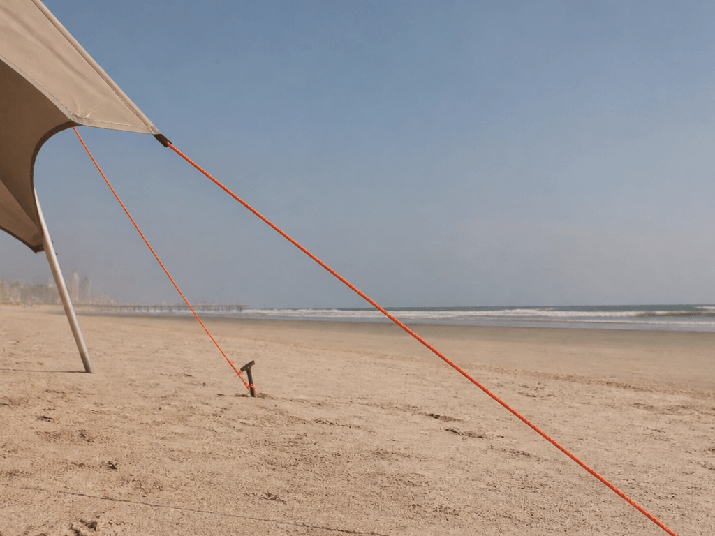 Shade tent stakes and guylines: pack the kit — supporting Beach Blog photo, Ocean City, Maryland